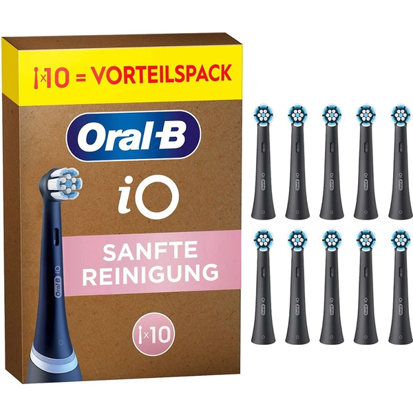 Aufsteckbürsten iO Sanfte Reinigung Schwarz 10er FFU