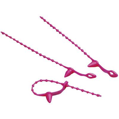 Kábelkötöző 130 mm piros Tru Components 1592909 TC-STVR130RD7203 1 db (1592909)