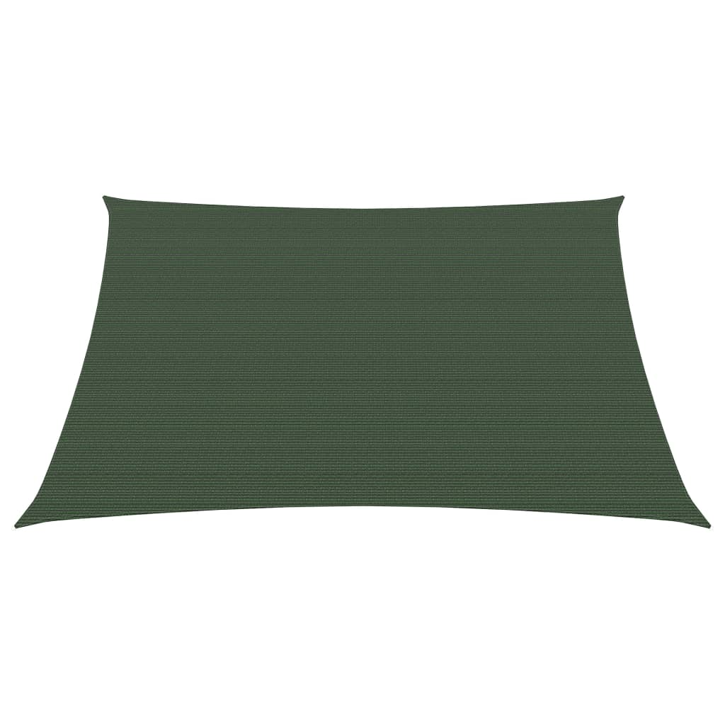 sötétzöld HDPE napvitorla 160 g/m² 5 x 5 m (311443)