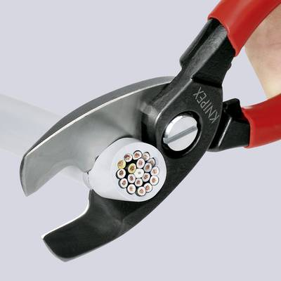 Kábelvágó olló Alkalmas (csupaszoló technika) Alumínium- és rézkábel, egy- és többerű 20 mm 70 mm2 2 Knipex 95 11 200