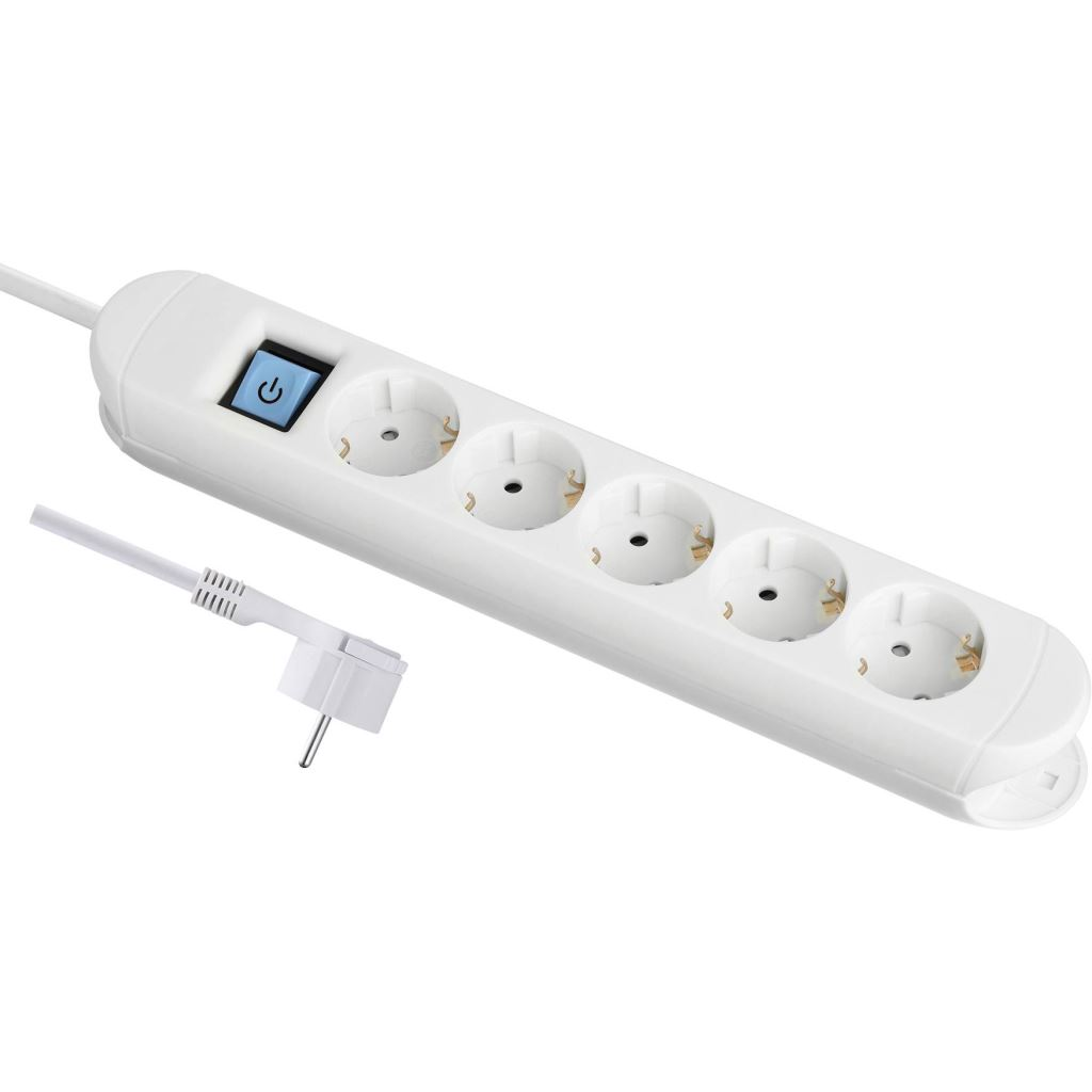 Maxtrack NV 57-2 WL Elosztó kapcsolóval Fehér Védőérintkezős 2m (NV 57-2 WL)