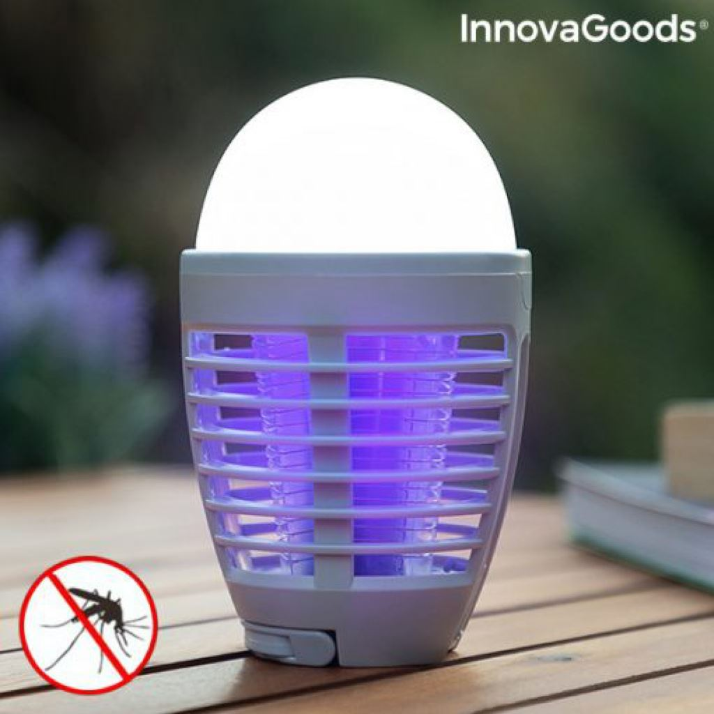 InnovaGoods 2 az 1-ben újratölthető szúnyogriasztó lámpa LED-del (V0103060) (V0103060)