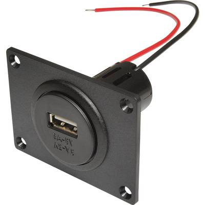 Beépíthető USB dugaszoló aljzat 12/24V, 3A, szerelőlappal, Procar (67332501)