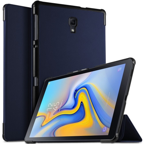 Samsung Galaxy Tab A 10.5 (2018) SM-T590 / T595, mappa tok, Trifold, sötétkék (RS79678)