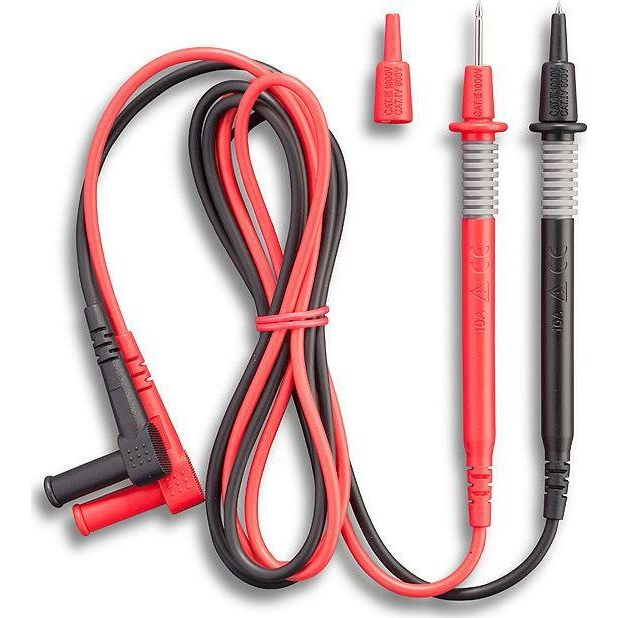 Multiméter mérőkábel, mérőzsinór készlet 10A/1000V-ig szigetelet, 4mm-es banándugóval 1m Benning 044145 (BG044146)