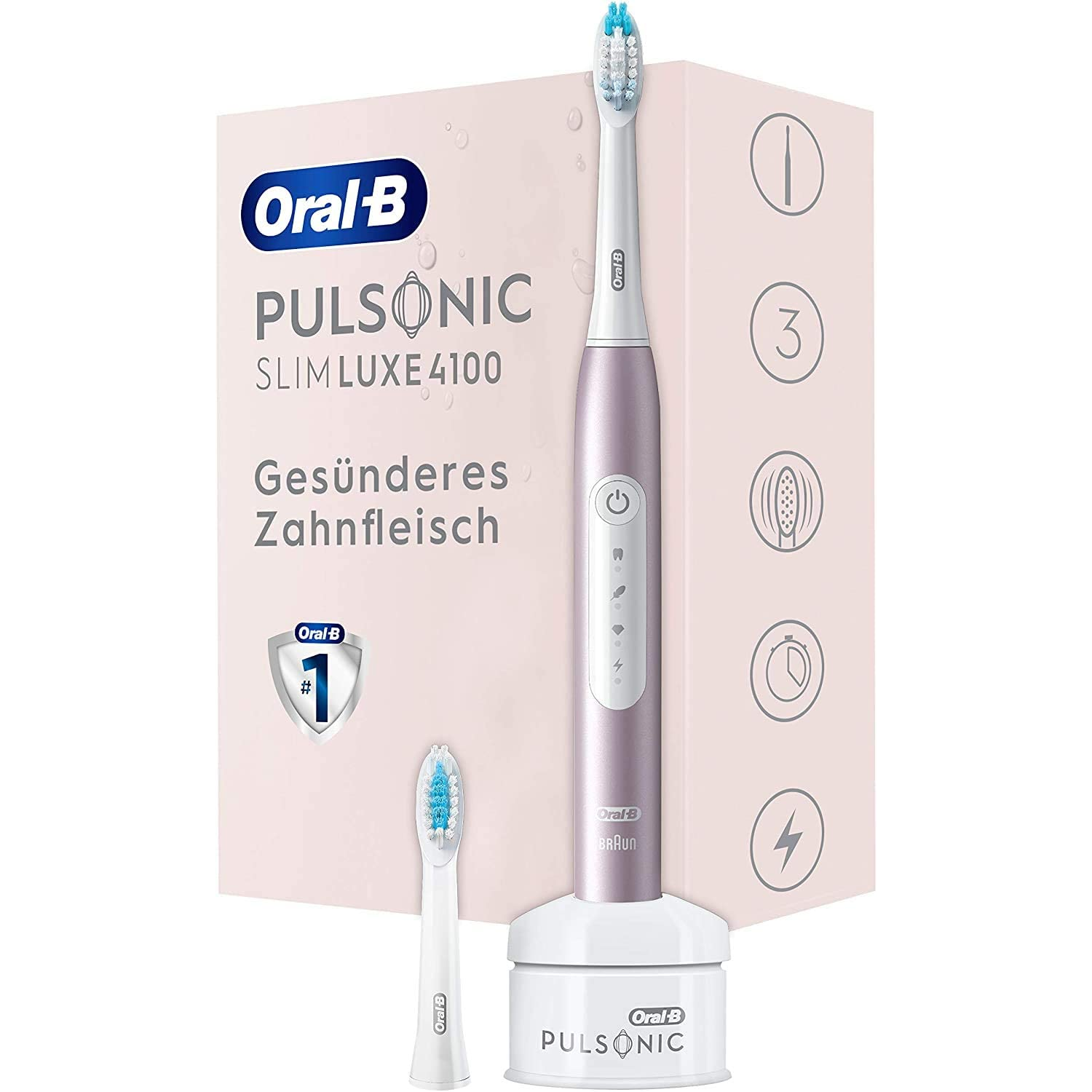 Oral-B Pulsonic Slim Luxe 4100 Szónikus Fogkefe Rozéarany (4210201305569)