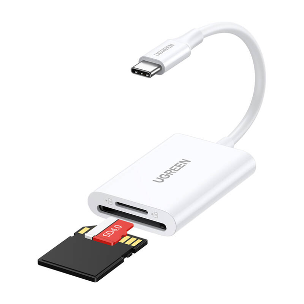Ugreen 35506 kortlæser USB 3.2 Gen 1 (3.1 Gen 1) Type-C Hvid