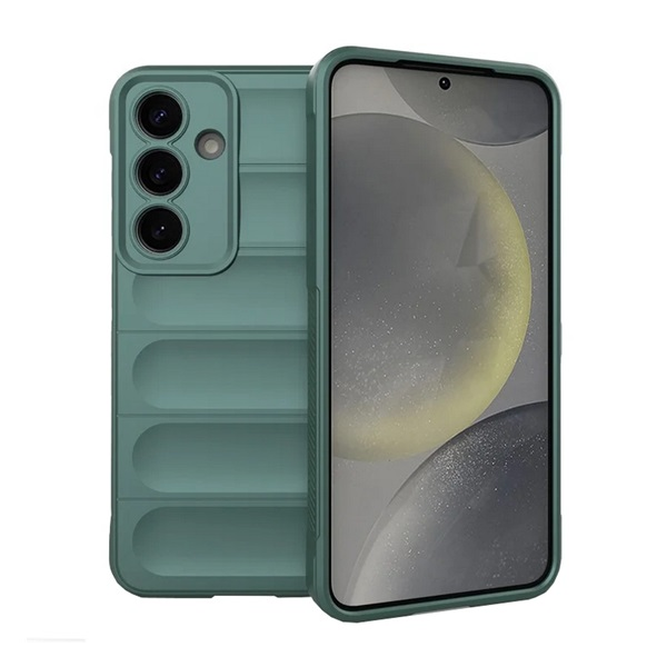 Szilikon telefonvédő (ütésállóság, kameravédő, 3D) SÖTÉTZÖLD Samsung Galaxy S25 Plus (SM-S936) "Gigapack csomagolás" (GP-165170)