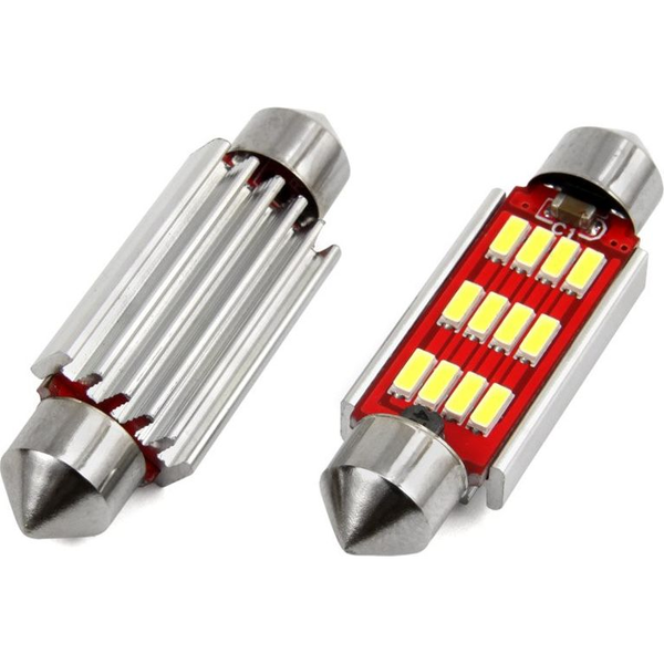  AMiO Żarówki LED AMIO C5W C10W 41mm 12xSMD 4014 (canbus)