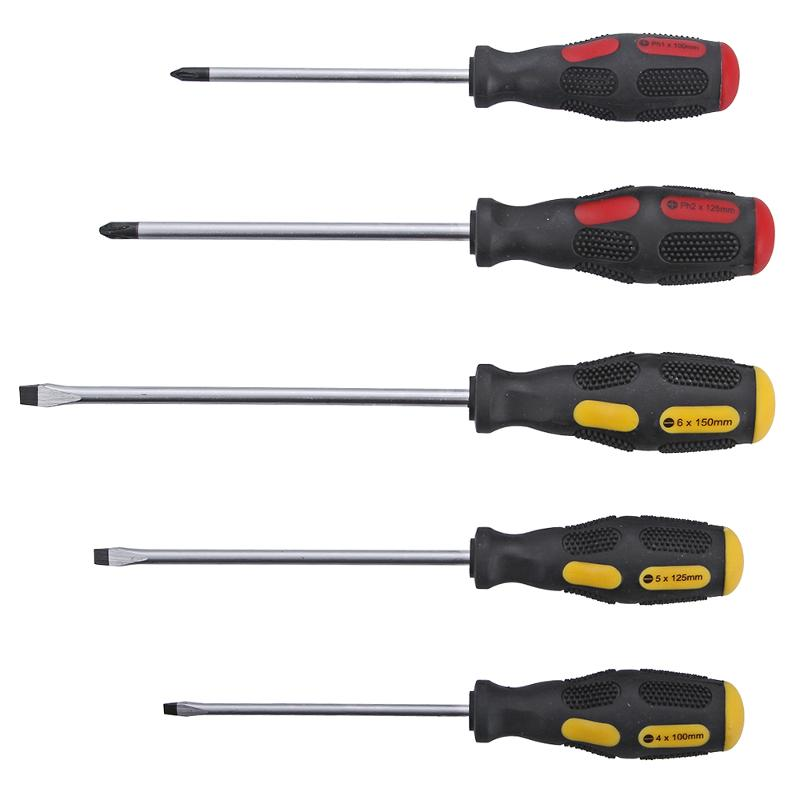 Top Tools 39D503 Csavarhúzó Készlet 5db, Sárga Piros (39D503)