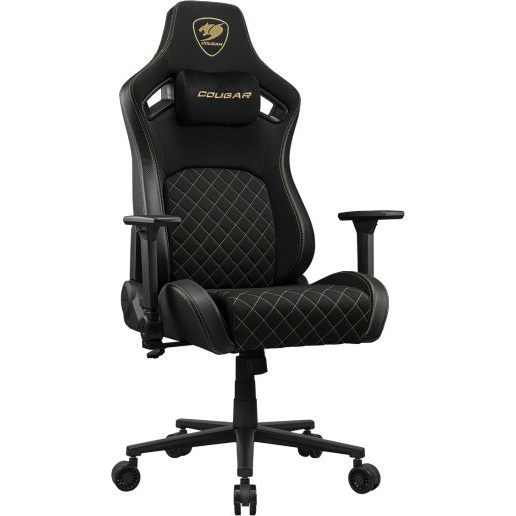 COUGAR CGR-DFF-GLB PC gamer szék Kárpitozott párnázott ülés Fekete, Arany