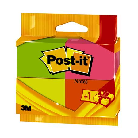 3M 38x51mm öntapadó jegyzettömb (100 lap) - Neon (FT510080524)