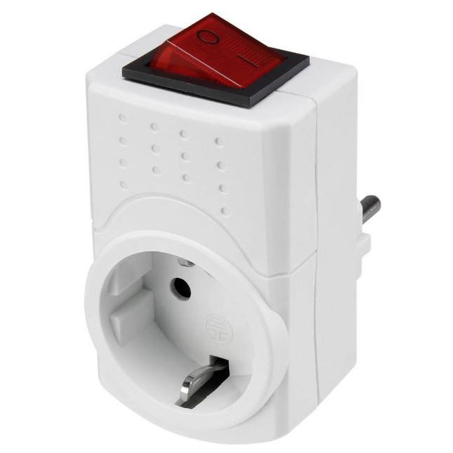 Sygonix SY-5045292 kapcsolható köztes dugalj 2 pólusú fehér (SY-5045292)