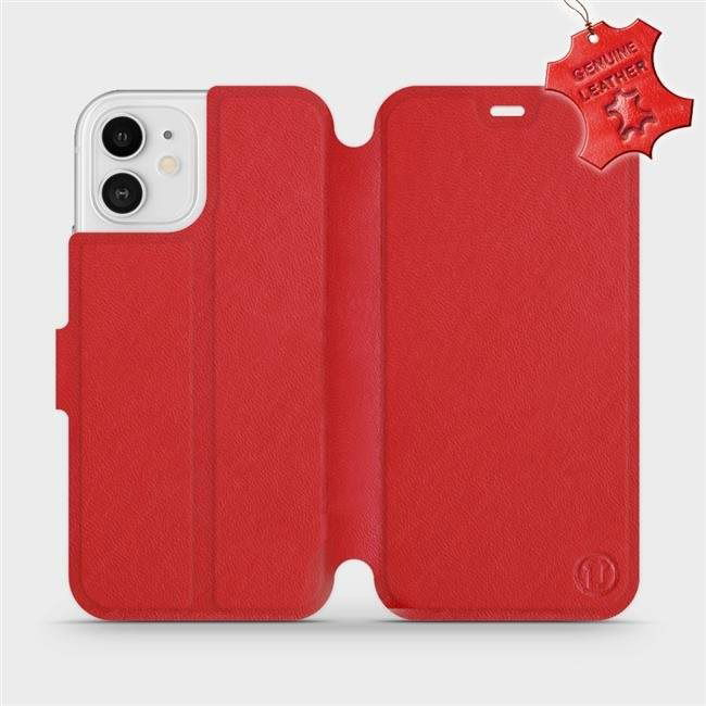 Flip mobile case Apple iPhone 12 - Red - leather - Red Leather (5903516374830)