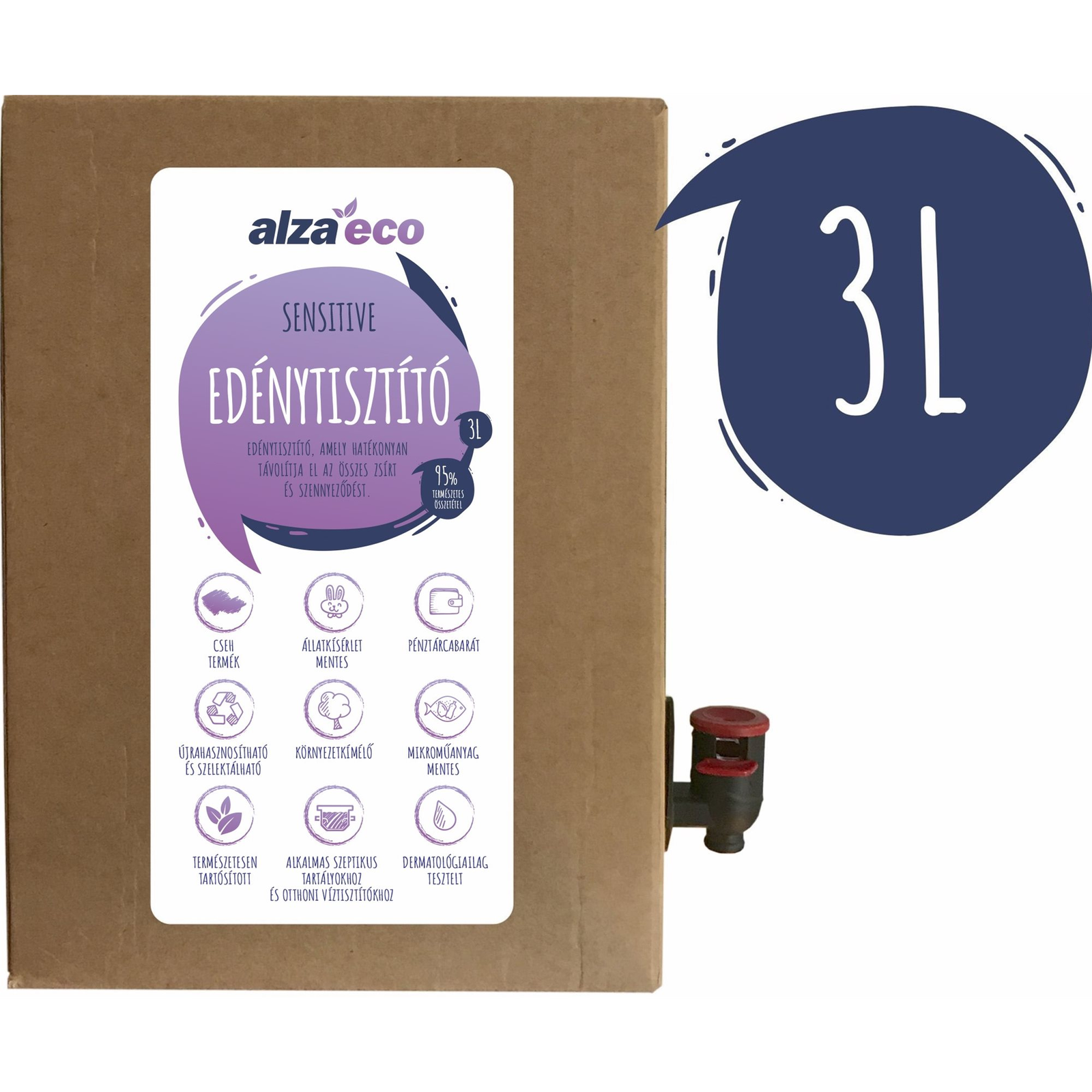 AlzaEco Sensitive mosogatószer 3 l (8594018045389)