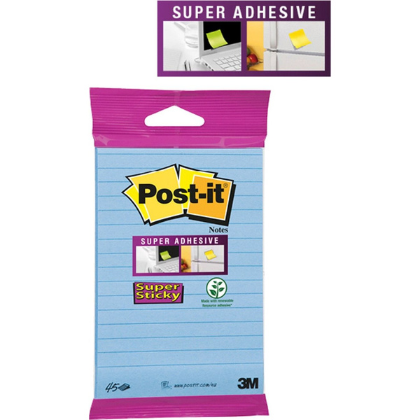 3M 6844LNB notiță auto-adezivă Deptunghi Albastru 45 foi Auto-adeziv