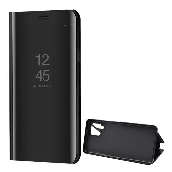 Tok álló (aktív FLIP, oldalra nyíló, asztali tartó funkció, tükrös felület, Mirror View Case) FEKETE [Samsung Galaxy A42 5G (SM-A425F)] (5996591024400)