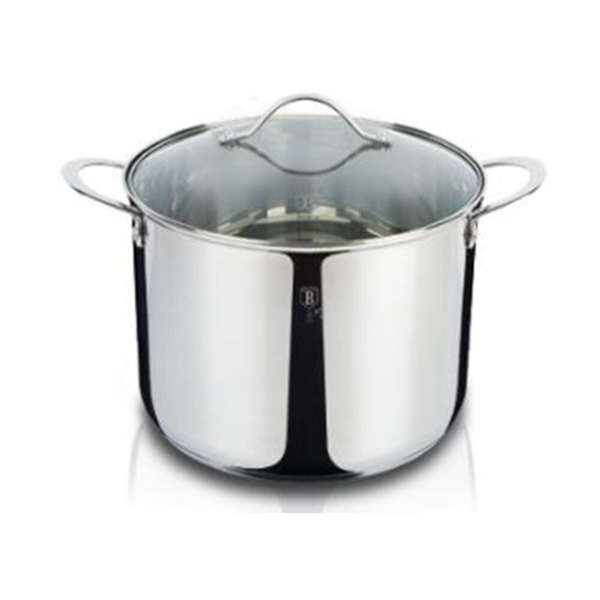 Berlinger Haus BH/6584 Rozsdamentes Acél Fazék Üveg fedővel Ø 26cm 9,5L - Inox