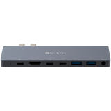 Hub USB Canyon DS-8 8in1 Thunderbolt 4k Space Grey