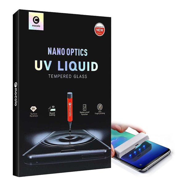 MOCOLO UV LIQUID képernyővédő üveg (3D full cover, íves, karcálló, 0.3mm, 9H + UV lámpa) ÁTLÁTSZÓ [Samsung Galaxy S21 Ultra (SM-G998) 5G]