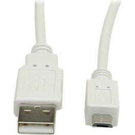 Value USB kábel USB 2.0 USB-A dugó, USB mikro B dugó 0.80 m Fehér Árnyékolt 11.99.8754