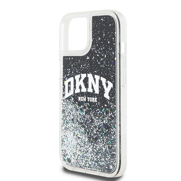 DKNY iPhone 12 / 12 Pro Arch LOGO Glitter műanyag Telefon tok - Fekete (DKHCP12MLBNAEK)