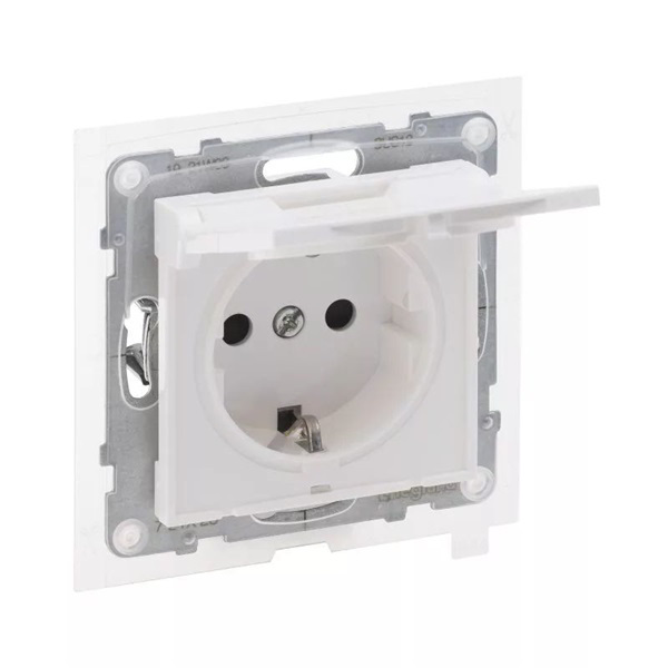 Legrand 721123 Suno 2P+F Földelt Fali Csatlakzóaljzat - Fehér (721123)