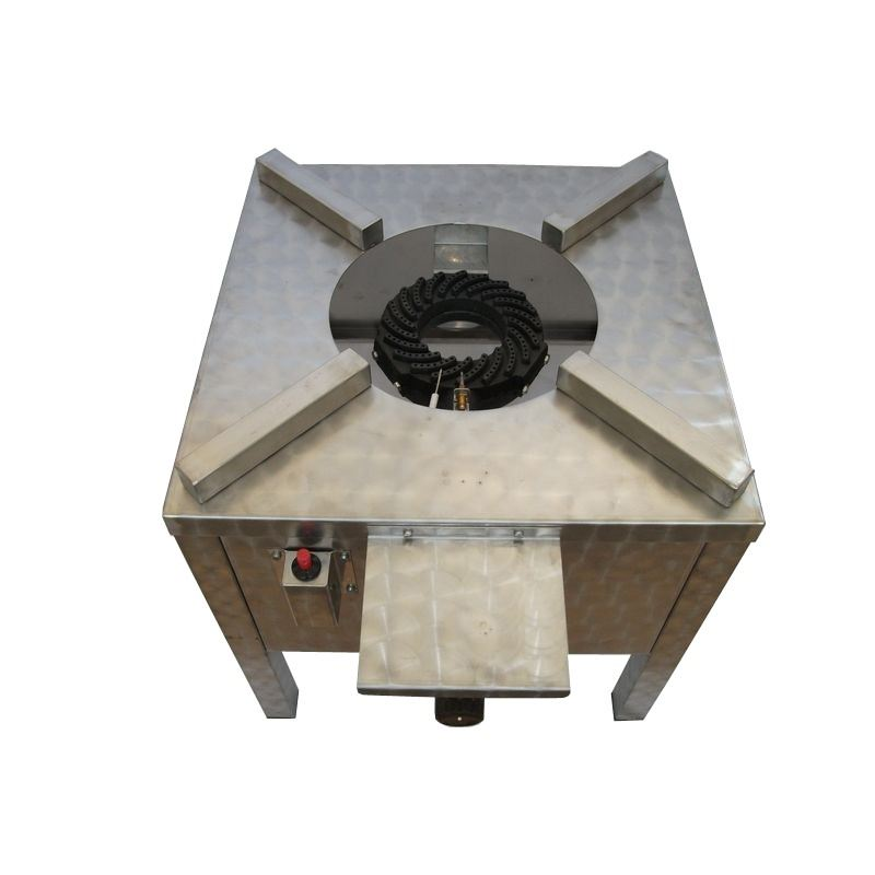 Öntöttvas gázzsámoly rozsdamentes burkolattal (00046) (Gáz-Grill 00046)