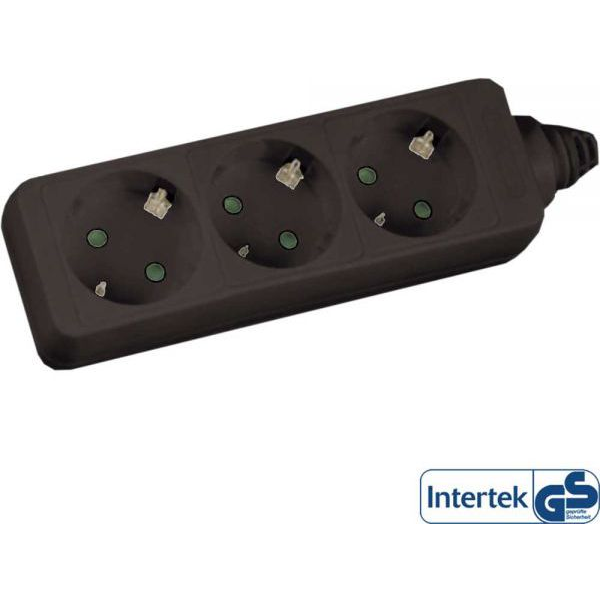 InLine 16435 elektromos elosztó 5 M 3 AC kimenet(ek) Fekete (16435)