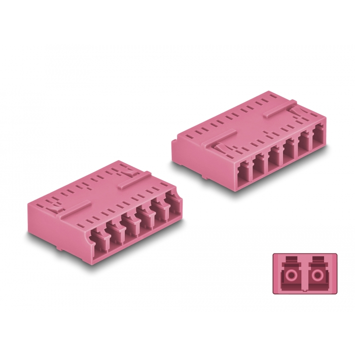 Delock Optikai szál kapcsolódás HD LC Hexaplex anya - LC Hexaplex anya ibolya (87928) (87928)