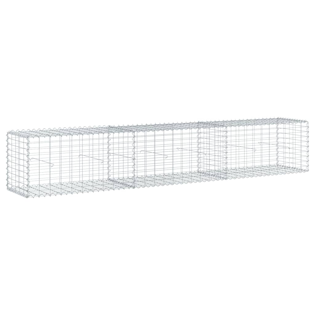 horganyzott vas gabion kosár fedéllel 300 x 50 x 50 cm (3295134)