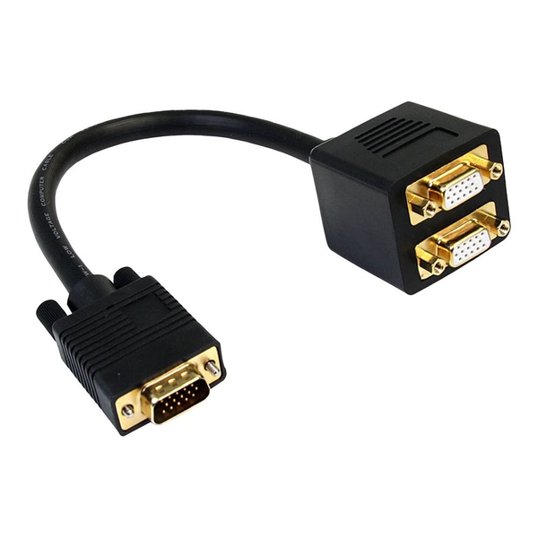 StarTech.com VGASPL1VV cavo VGA 0,3 m VGA (D-Sub) 2 x VGA (D-Sub) Nero