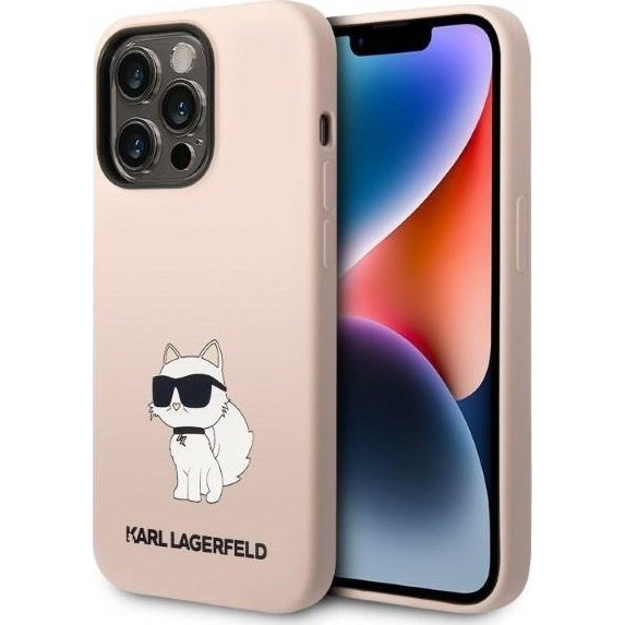Karl Lagerfeld Liquid Choupette NFT szilikon hátlap tok Apple iPhone 14 Pro, rózsaszín (187762820)