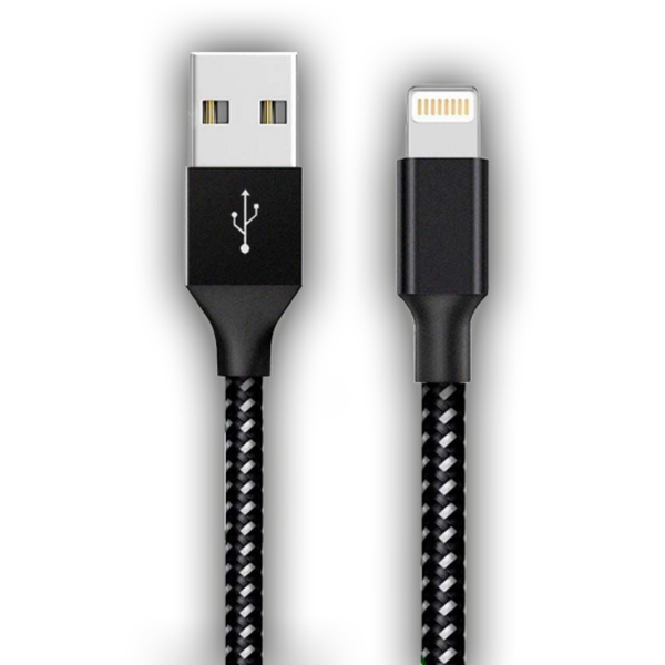 Stansson CA-164 USB-A apa - Lightning apa Adat és töltőkábel - Fekete (2m)