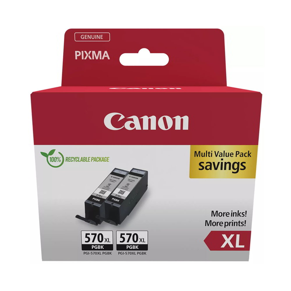 Canon 0318C010 blækpatron 2 stk Original Højt (XL) udbytte Sort
