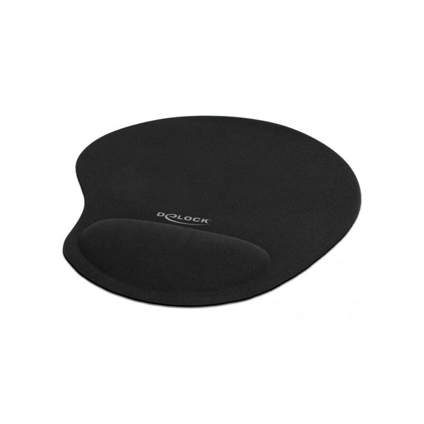 Delock Ergonomisches Mauspad mit Gel Handballenauflage schw.