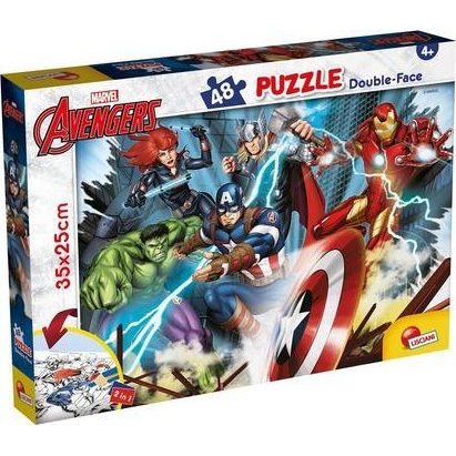 Bosszúállók 2 az 1-ben 48db-os puzzle és színező 35x25cm - Lisciani (304-99641)
