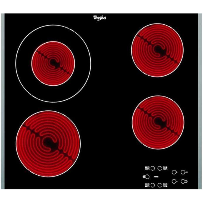 Whirlpool AKT 8130/LX főzőlap Fekete Beépített Kerámia 4 zóna (AKT8130/LX)