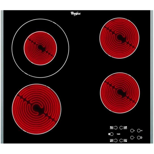 Whirlpool AKT 8130/LX kookplaat Zwart Ingebouwd Keramisch 4 zone(s)