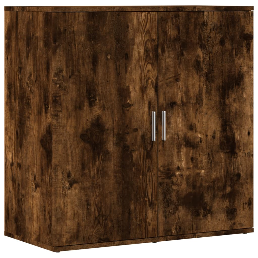 füstös tölgy színű szerelt fa tálalószekrény 79 x 38 x 80 cm (840517)