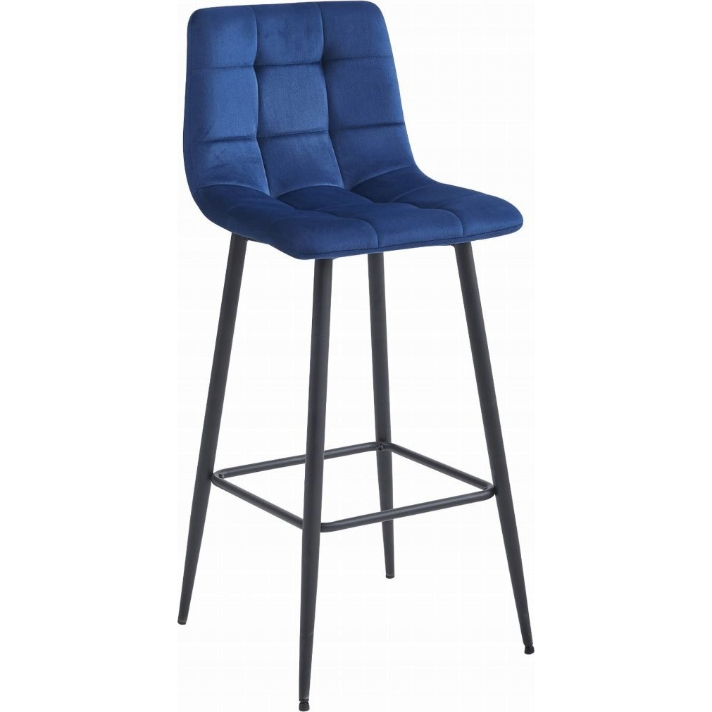 Hocker ARCETO - Tengerészkék Bársony / Fekete Lábak x 1 (model_3853_1-ARCETO-MONX86)