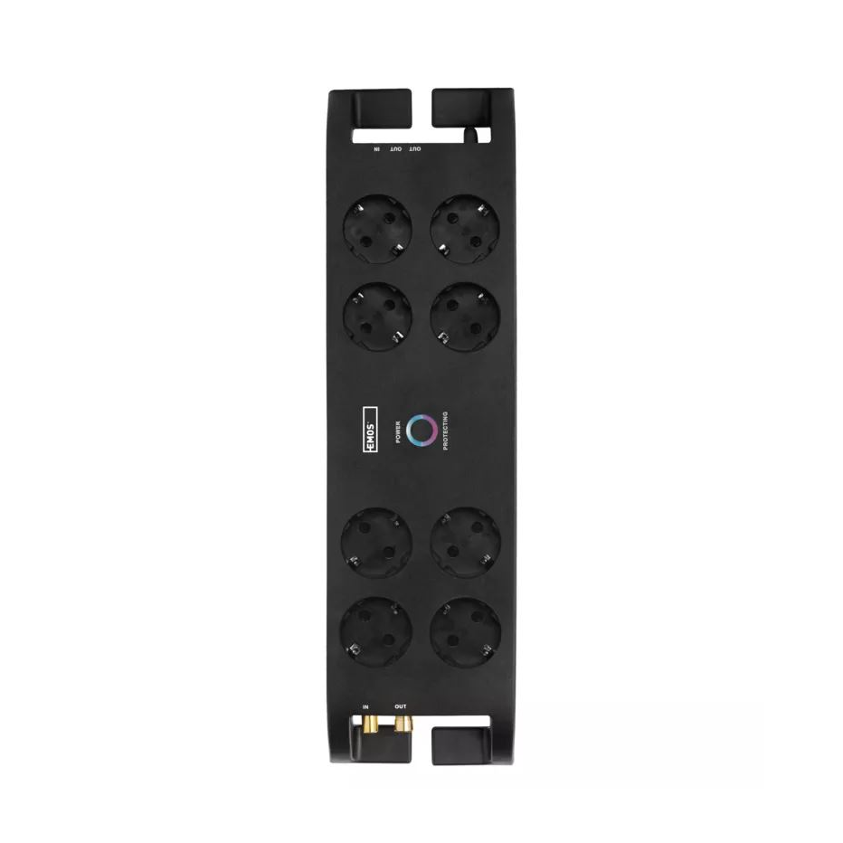 EMOS hálózati elosztó 8-aljzat 3m fekete (P54252) (P54252)