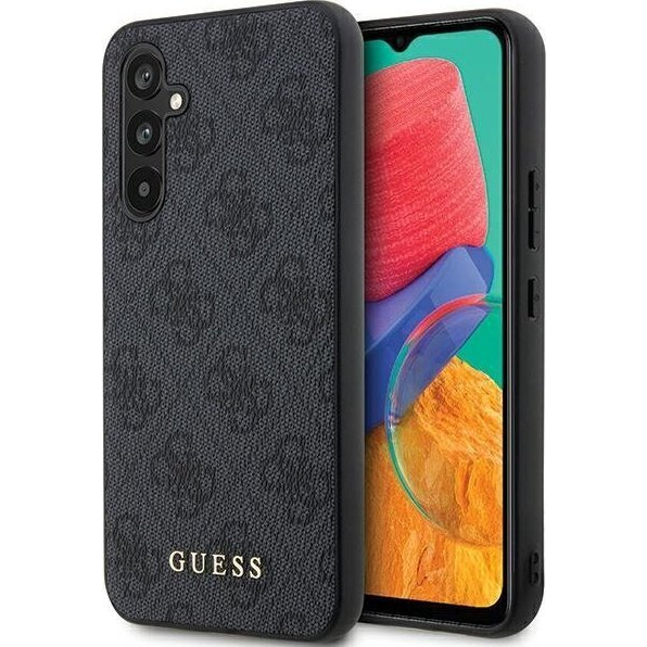 Guess Metal Gold Logo Samsung Galaxy S23 FE tok, szürke (GSM179315)