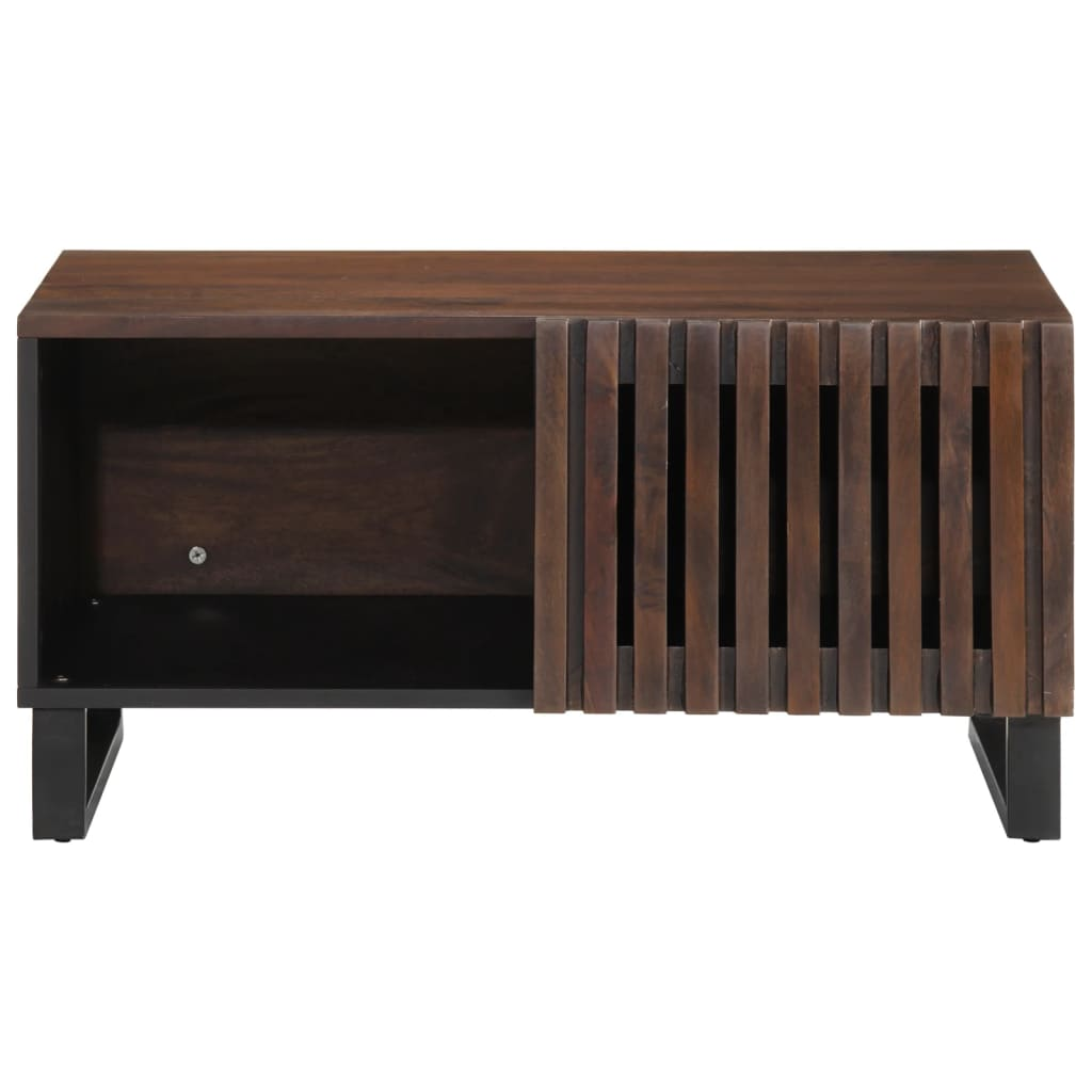 barna tömör mangófa dohányzóasztal 80 x 51 x 40 cm (377458)