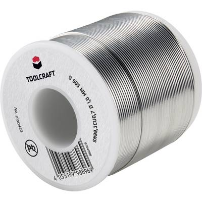 TOOLCRAFT Forrasztóón, ólommentes Sn99.3Cu0.7 500 g (TO-6481269)