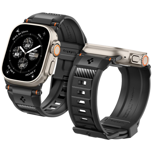 Spigen Rugged Ultra Band за Apple Watch 4/5/6/7/8/9/Se/Ultra 1/2 (42/44/45/49 mm) Черен мат