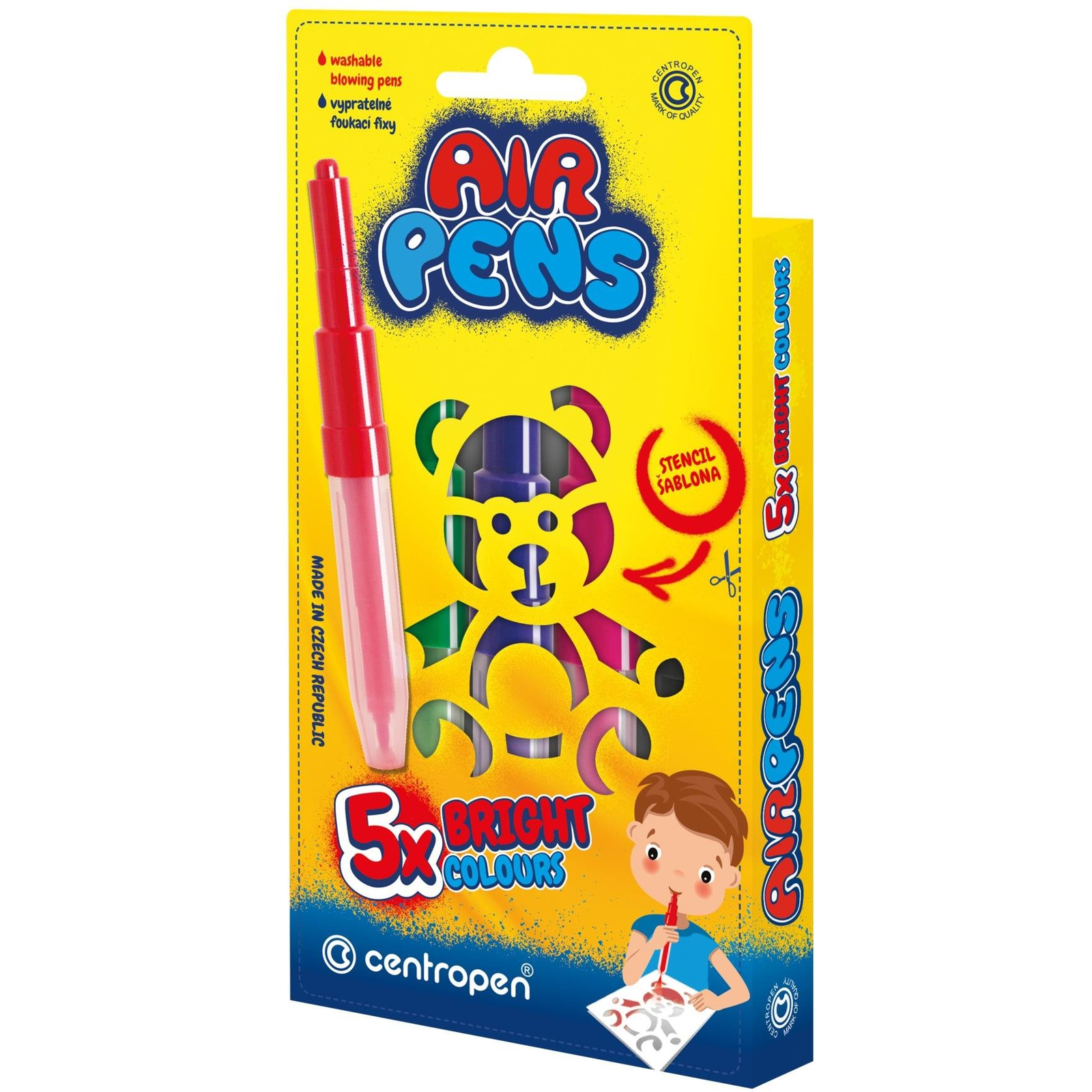 Centropen Air Pens 1500, fújós, világos színek, 5 db a csomagban (8595013610039)