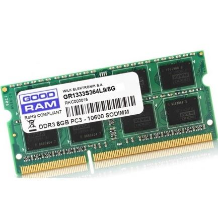 Goodram GR1333S364L9/8G pamäťový modul 8 GB 1 x 8 GB DDR3 1333 MHz (GR1333S364L9/8G)