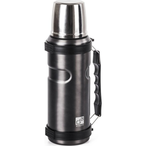 G21 ivópalack, 1000 ml, acélszürke, fogantyúval
