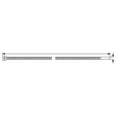 HellermannTyton 138-00033 UB270C-B-PA66-BK Kábelkötöző 270 mm 4.60 mm Fekete 100 db (138-00033)